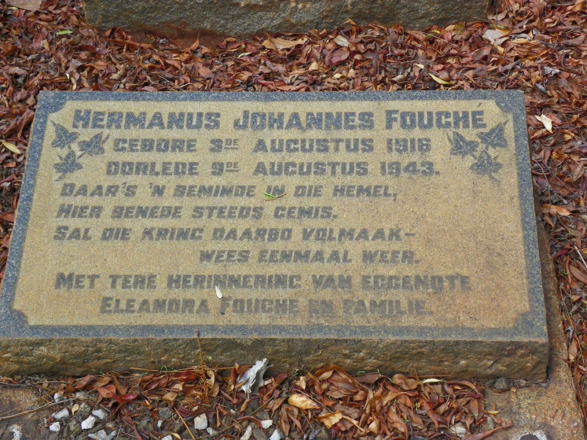 FOUCHÉ Hermanus Johannes 1916-1943