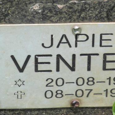 FOURIE Maggie 1902-1988 :: VENTER Japie 1918-1998 &amp; Thelma 1921-2005