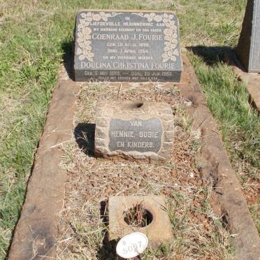 FOURIE Coenraad J. 1899-1954 &amp; Doulina Christina 1893-1958
