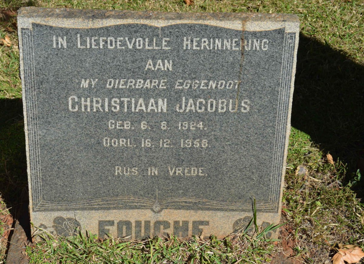 FOUCHE Christiaan Jacobus 1924-1958