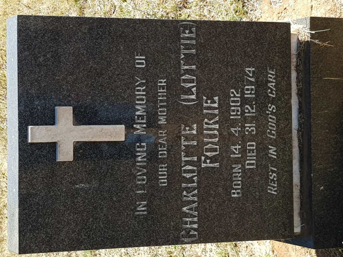 FOURIE Charlotte 1902-1974