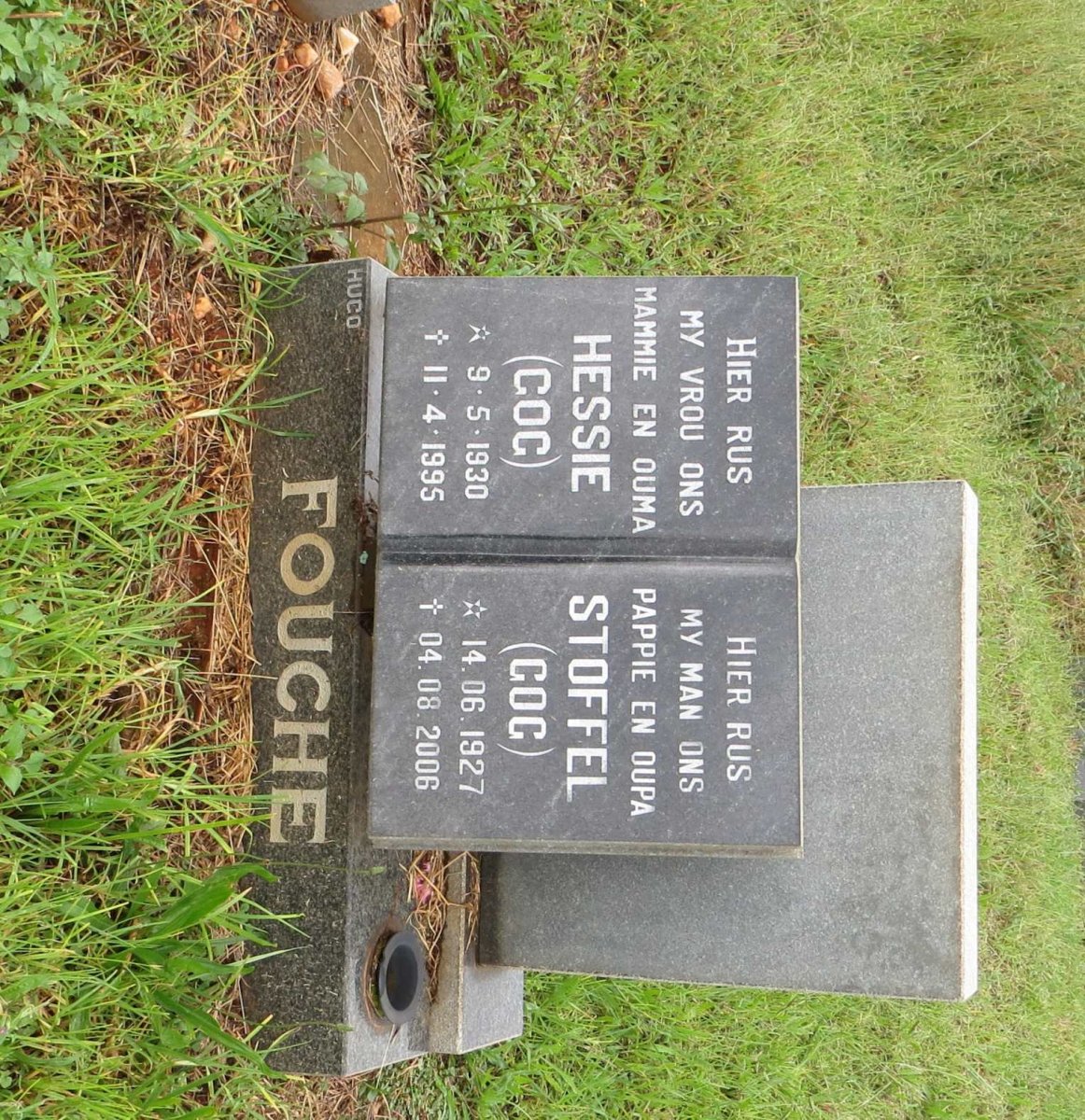 FOUCHE Stoffel 1927-2006 &amp; Hessie 1930-1995