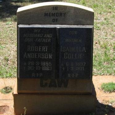 GAW Robert Anderson 1895-1963 &amp; Isabella Collie 1897-1971