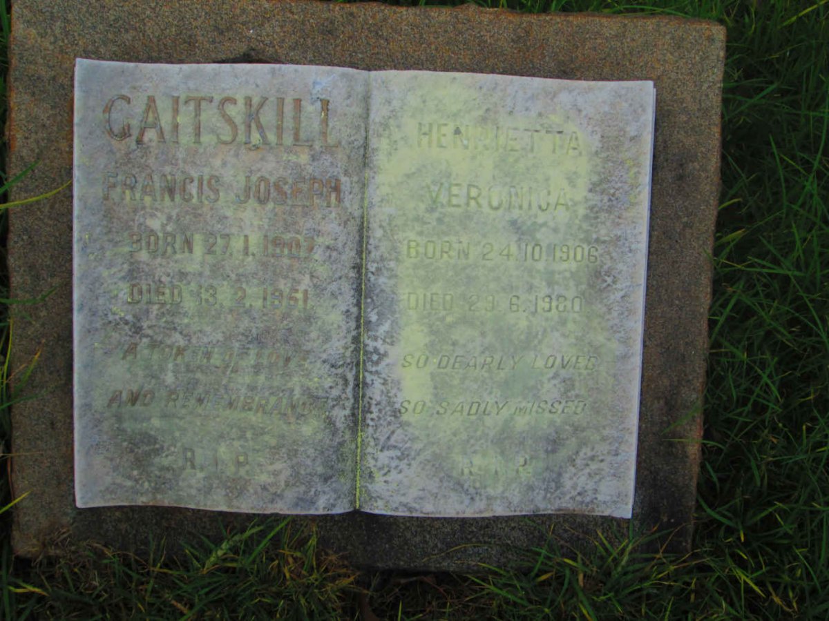GAITSKILL Francis Joseph 1902-1951 &amp; Henrietta Veronica 1906-1980
