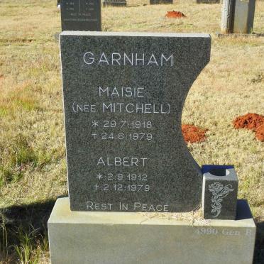GARNHAM Albert 1912-1979 &amp; Maisie MITCHELL 1918-1979