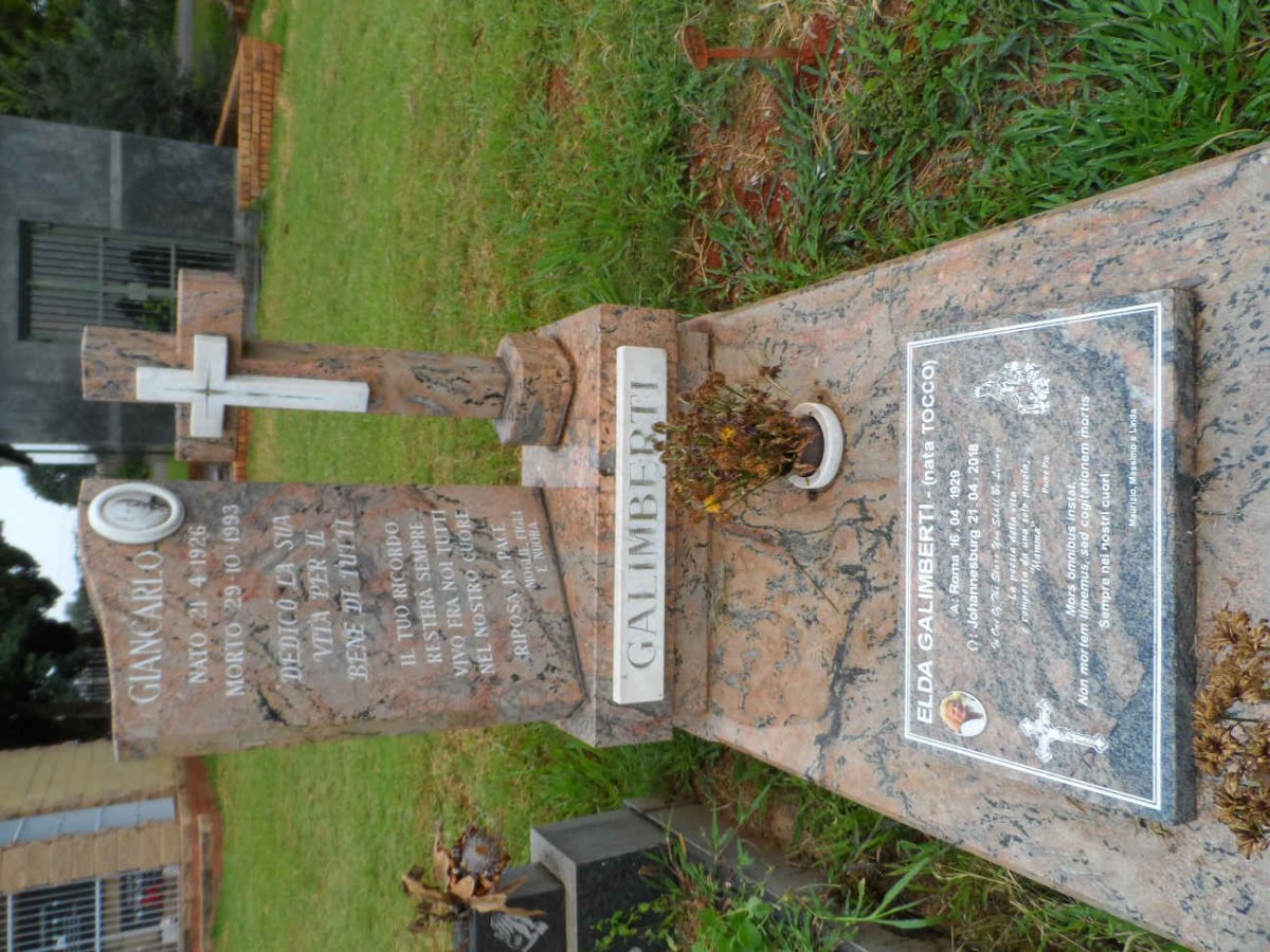 GALIMBERTI Giancarlo 1926-1993 &amp; Elda TOCCO 1929-2018