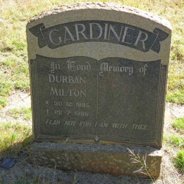 GARDINER Durban Milton 1885-1968