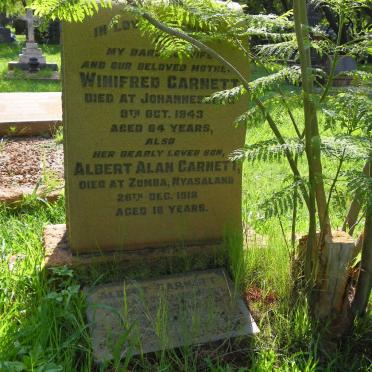 GARNETT Albert -1962 &amp; Winifred -1943 :: GARNETT Albert Alan -1918