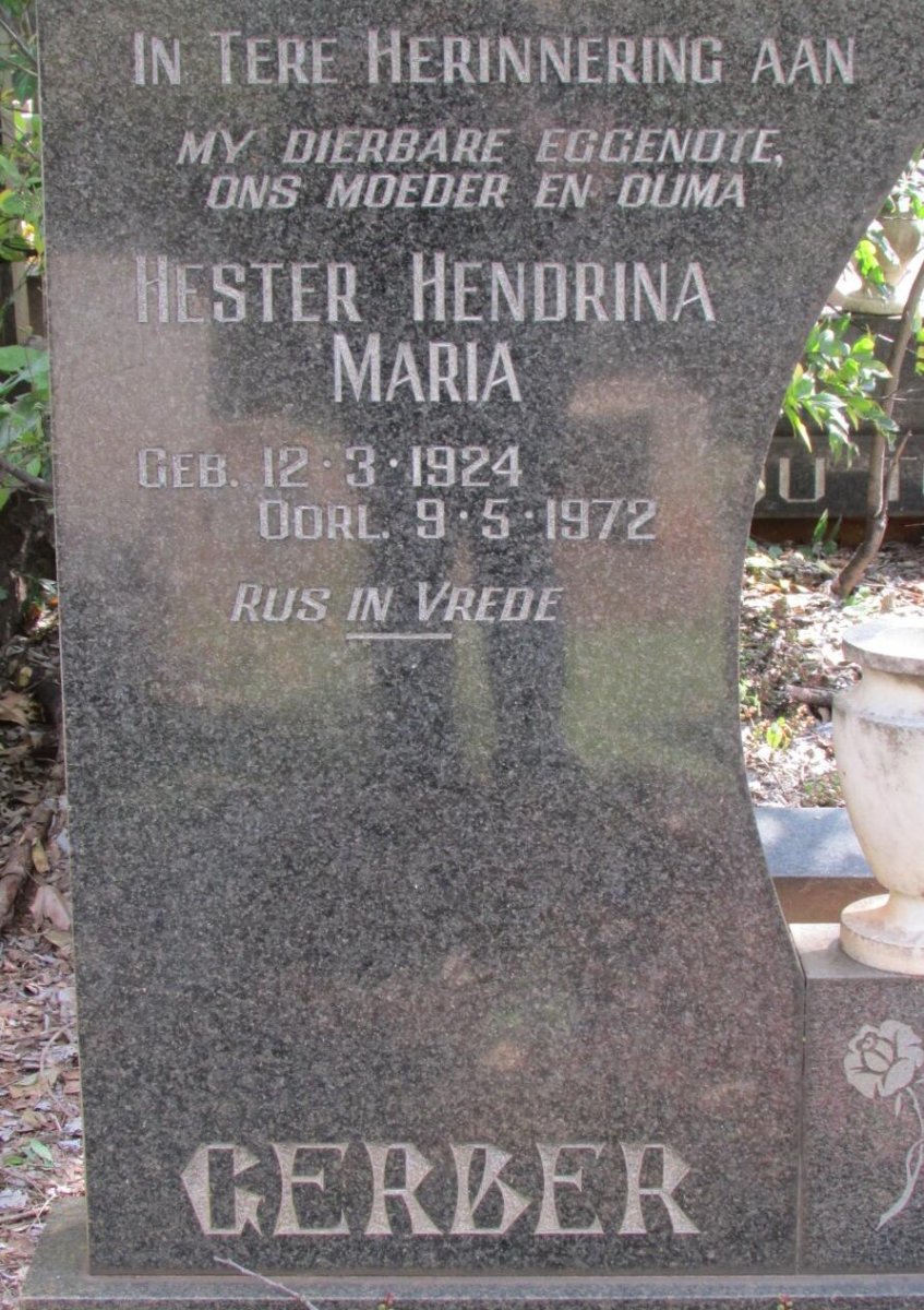 GERBER Hester Hendrina Maria 1924-1972
