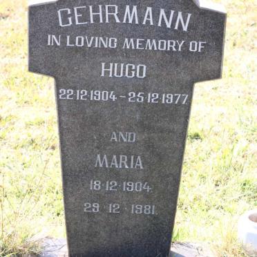 GEHRMANN Hugo 1904-1977 &amp; Maria 1904-1981