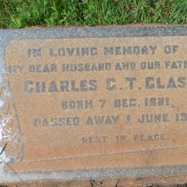 GLASS Charles G.T. 1881-1949
