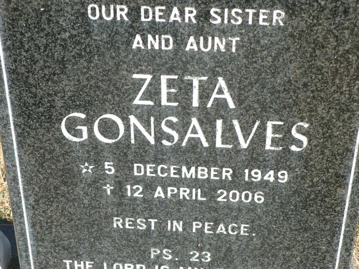 GONSALVES Zeta 1949-2006