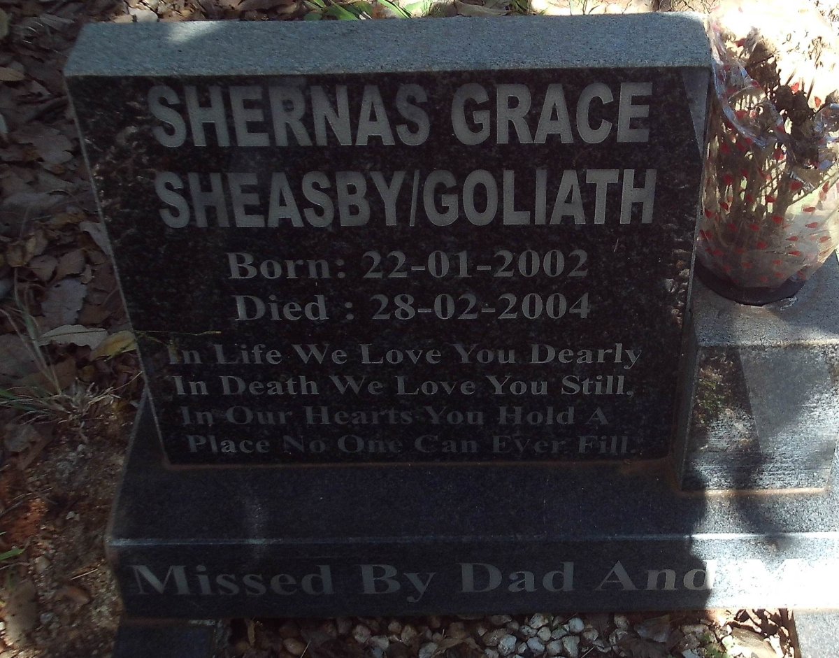 GOLIATH Shernas Grace Sheasby 2002-2004