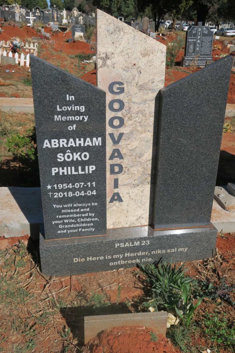 GOOVADIA Abraham Soko Phillip 1954-2018