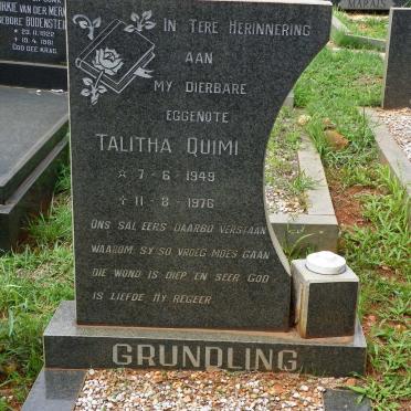 GRUNDLING Talitha Quimi 1949-1976