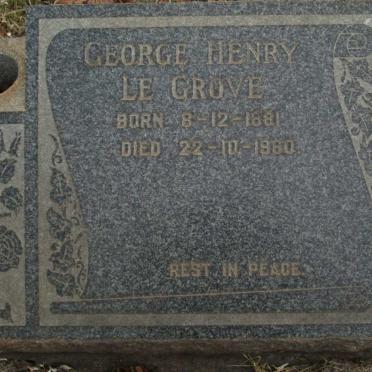 GROVE George Henry, le 1881-1960