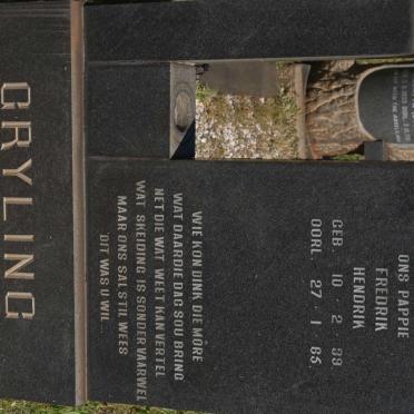 GRYLING Fredrik Hendrik 1939-1965