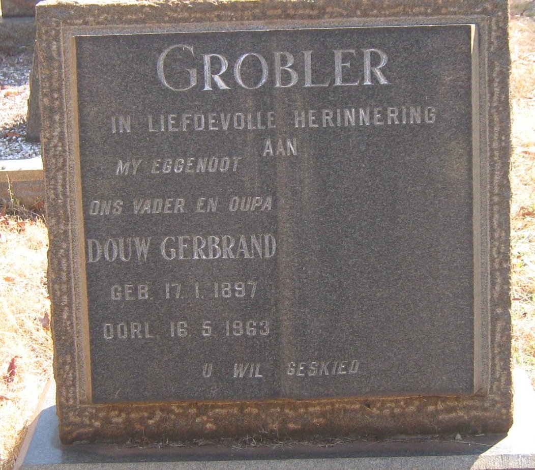 GROBLER Douw Gerbrand 1897-1963