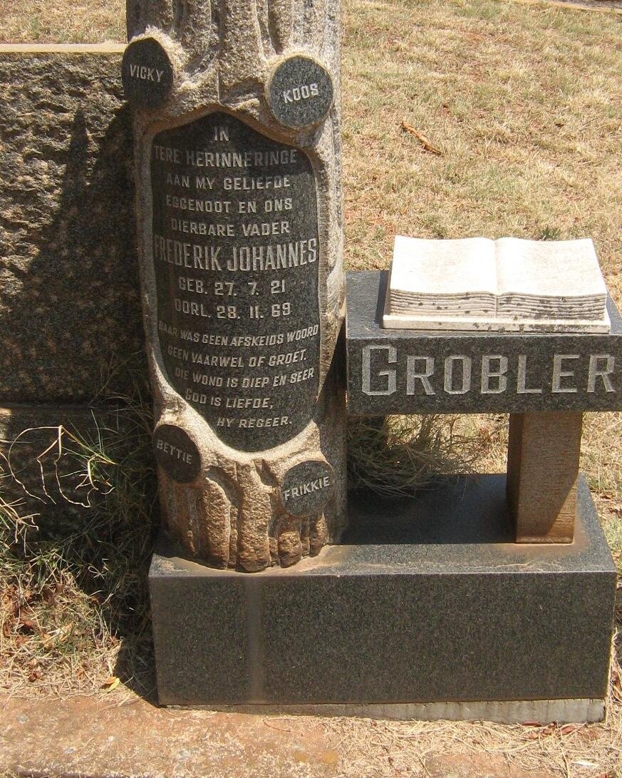 GROBLER Frederik Johannes 1921-1969