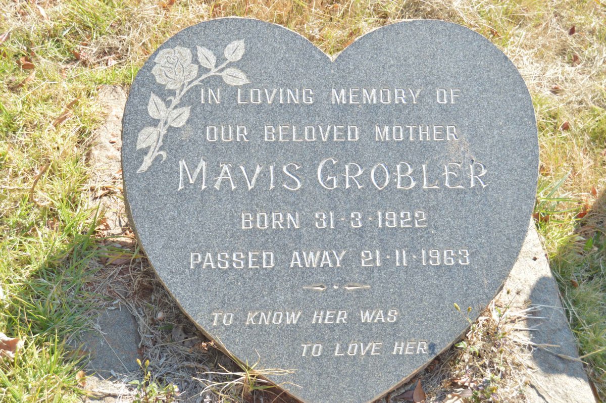 GROBLER Mavis 1922-1963