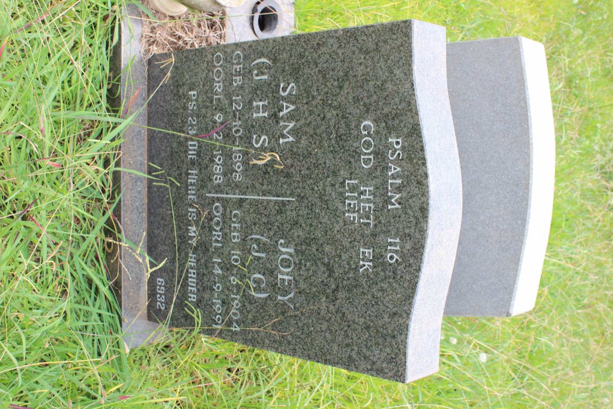 GROBLER J.H.S. 1898-1988 &amp; J.C. 1904-1991