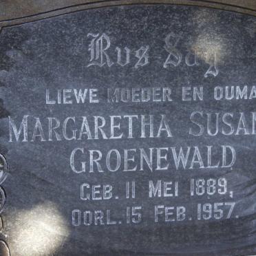 GROENEWALD Margaretha Susanna 1889-1957