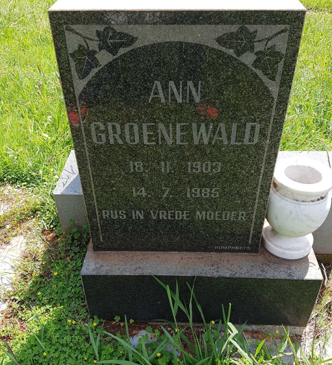 GROENEWALD Ann 1903-1985