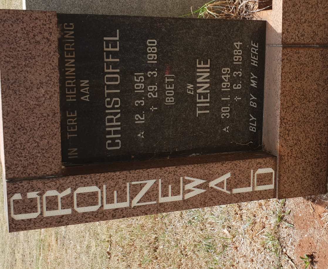 GROENEWALD Christoffel 1951-1980 &amp; Tiennie 1949-1984
