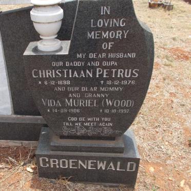 GROENEWALD Christiaan Petrus 1898-1976 &amp; Vida Muriel WOOD 1906-1992