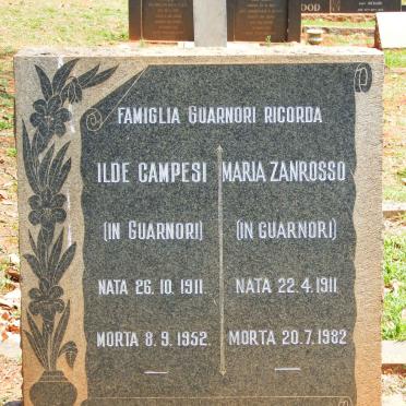 GUARNORI Cesare Giulio 1909-1985 :: GUARNORI Ilde Campesi 1911-1952 &amp; Maria Zanrosso 1911-1982