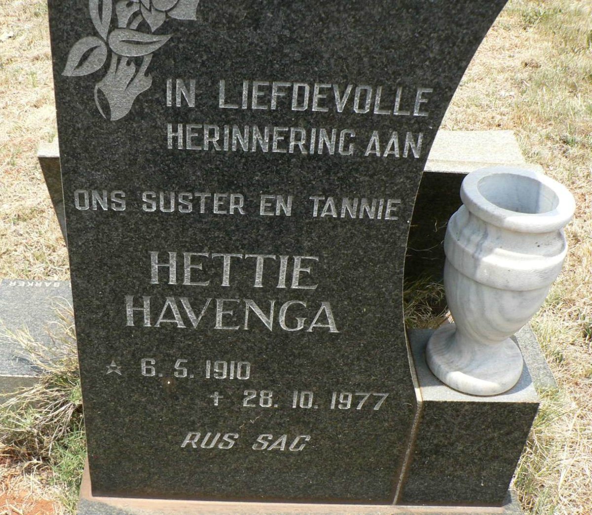 HAVENGA Hettie 1910-1977