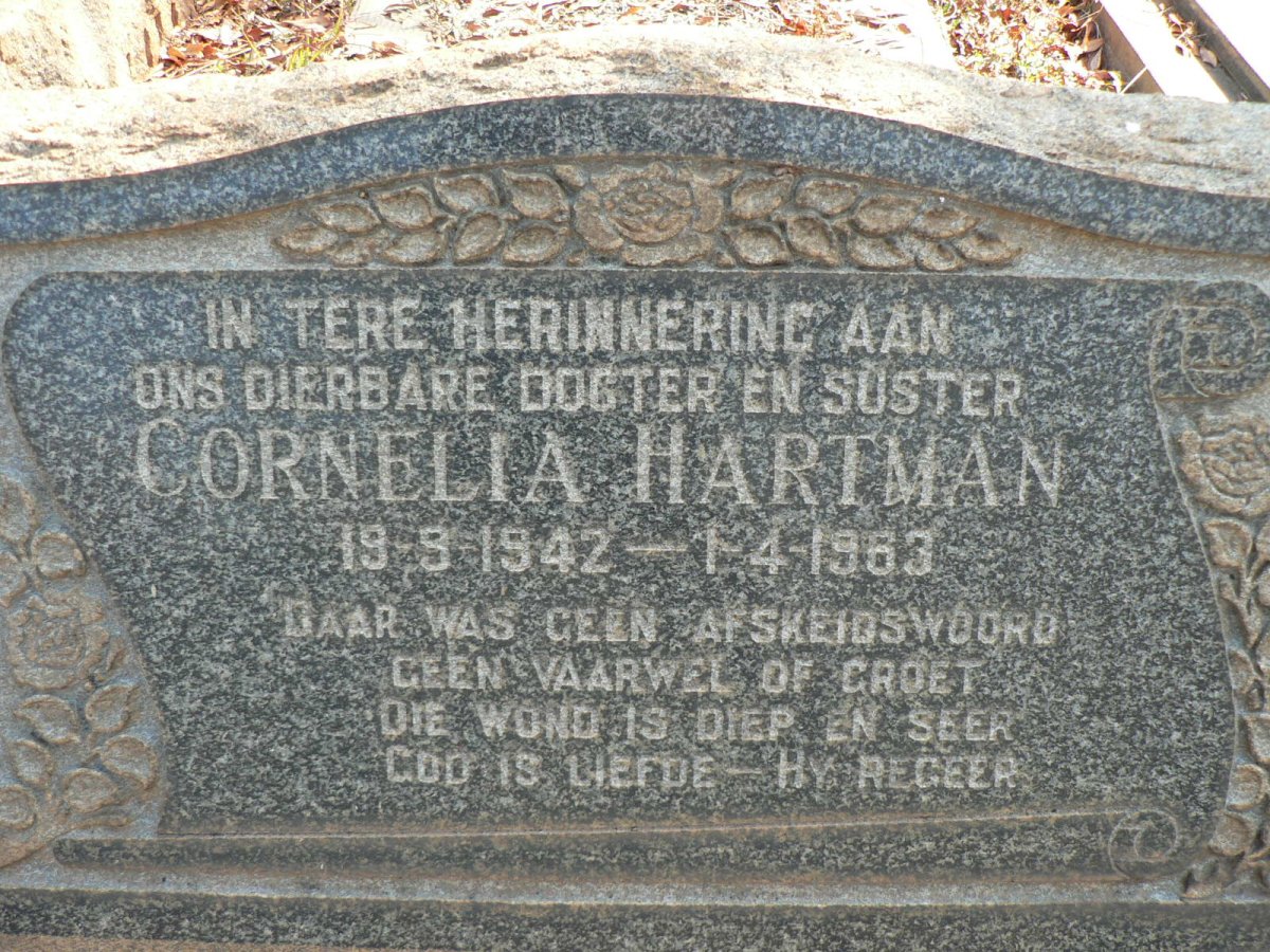 HARTMAN Cornelia 1942-1963