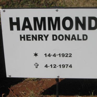 HAMMOND Henry Donald 1922-1974