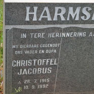 HARMSE Christoffel Jacobus 1915-1992