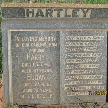 HARTLEY Harry -1948 &amp; Susan -1951