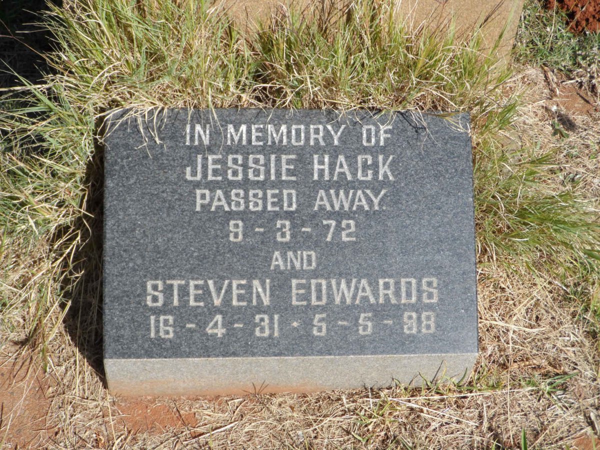 HACK Jessie -1972 :: EDWARDS Steven 1931-1998