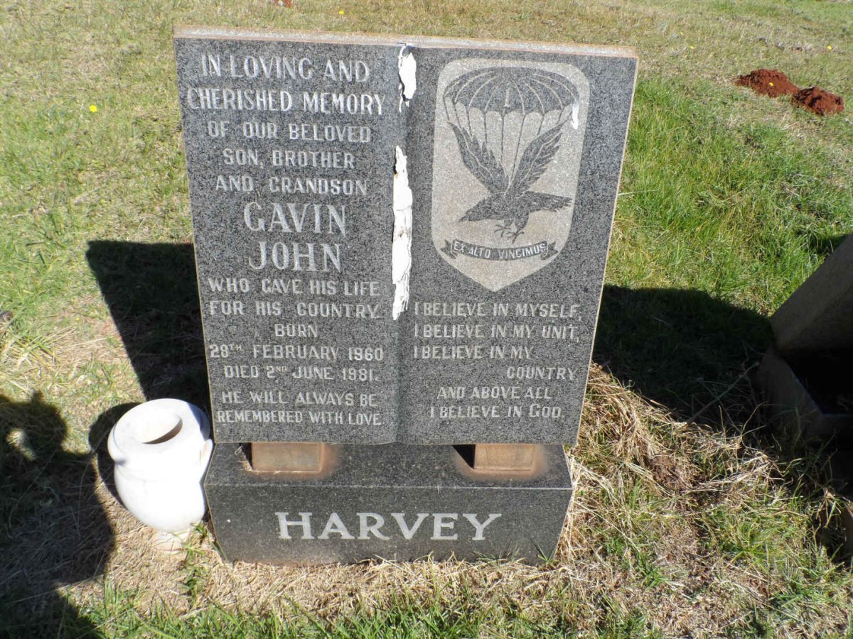 HARVEY Gavin John 1960-1981