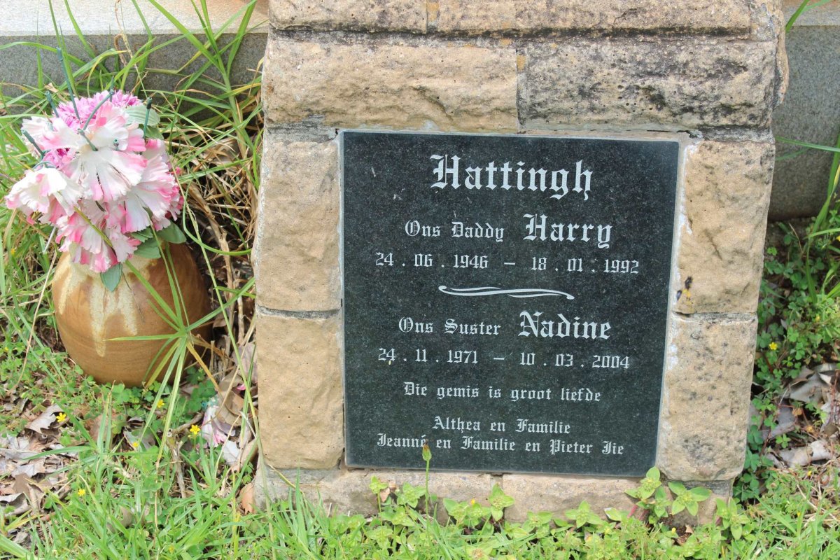 HATTINGH Harry 1946-1992 :: HATTINGH Nadine 1971-2004