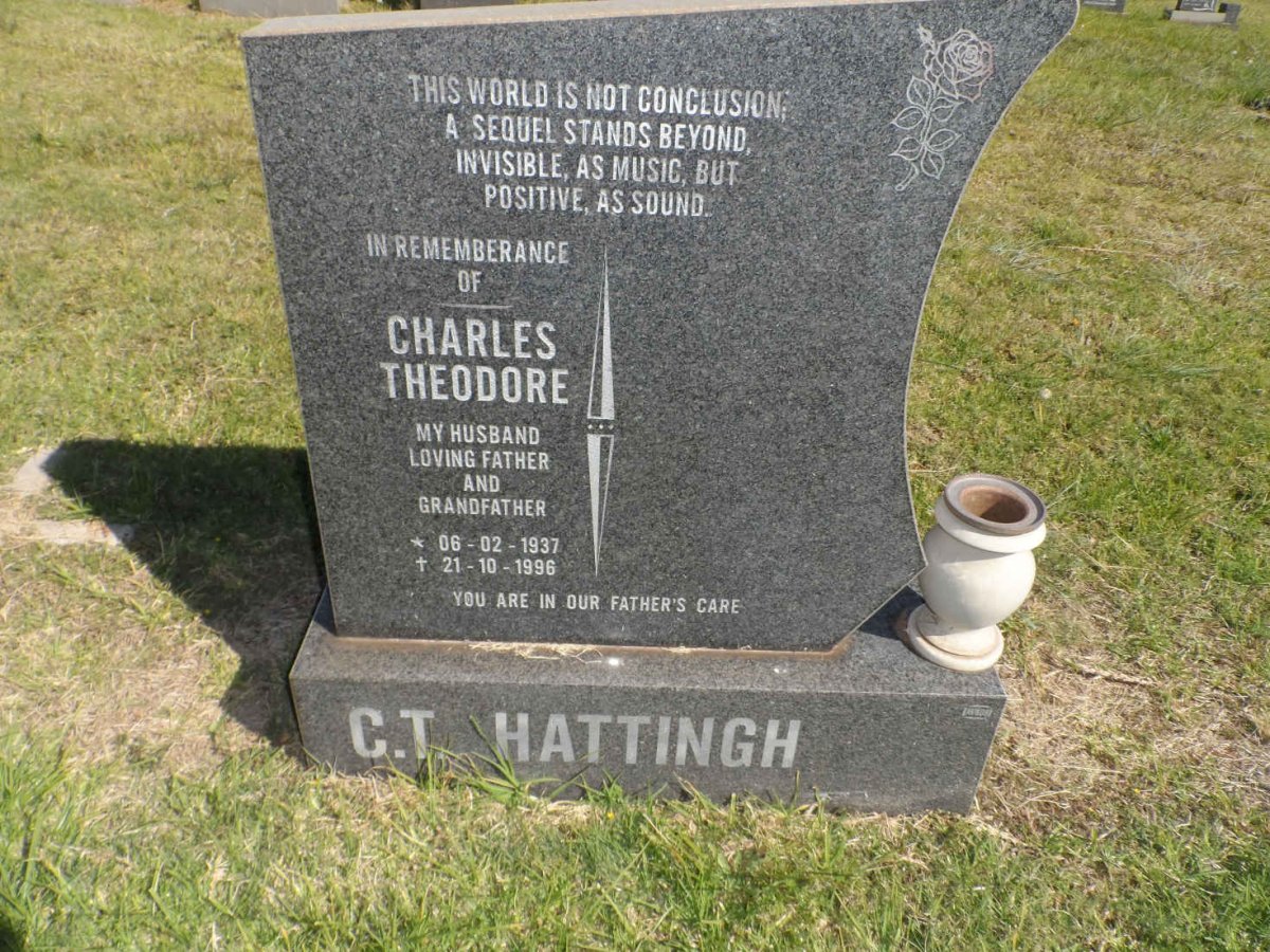 HATTINGH Charles Theodore 1937-1996