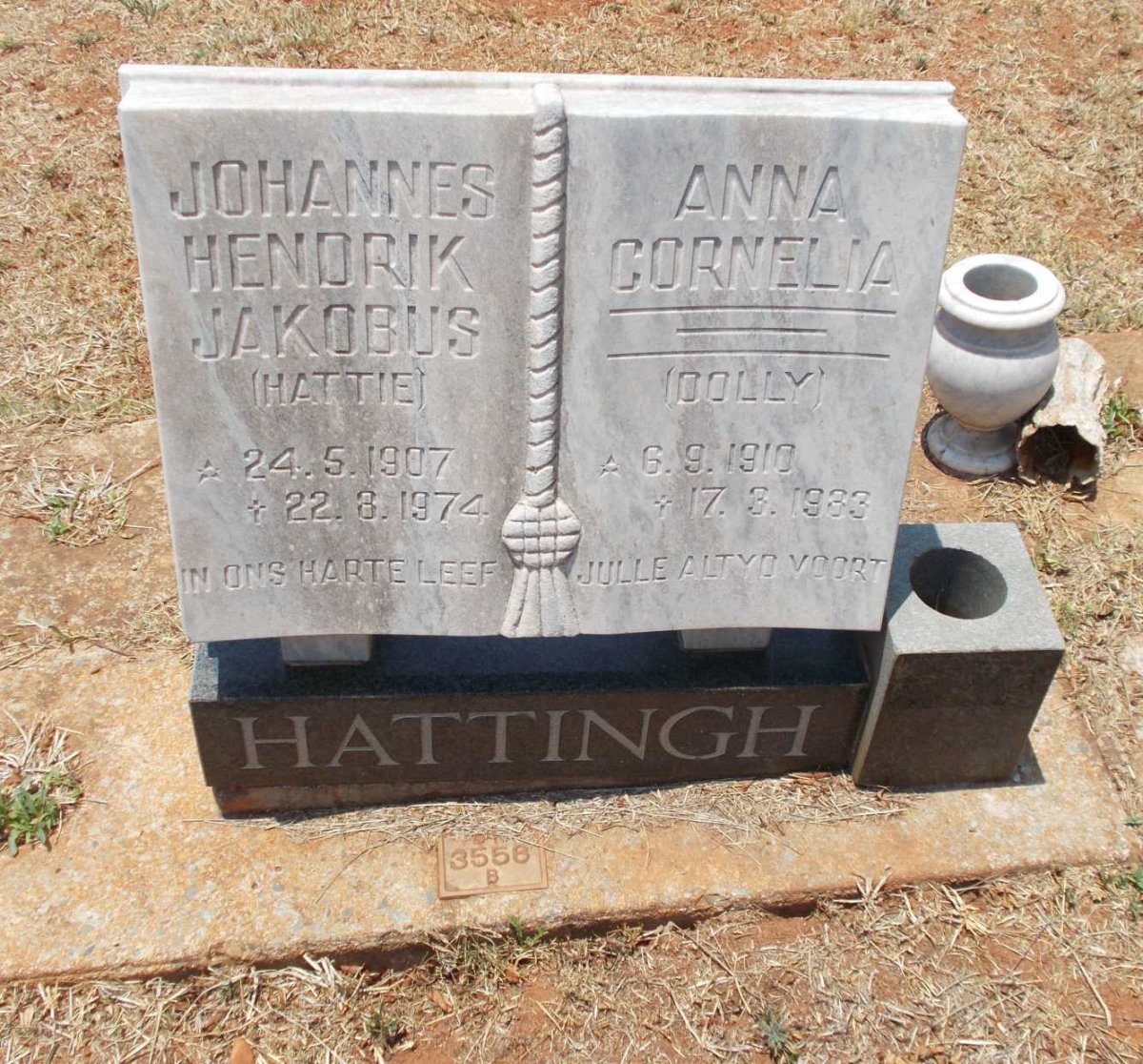 HATTINGH Johannes Hendrik Jakobus 1907-1974 &amp; Anna Cornelia 1910-1983