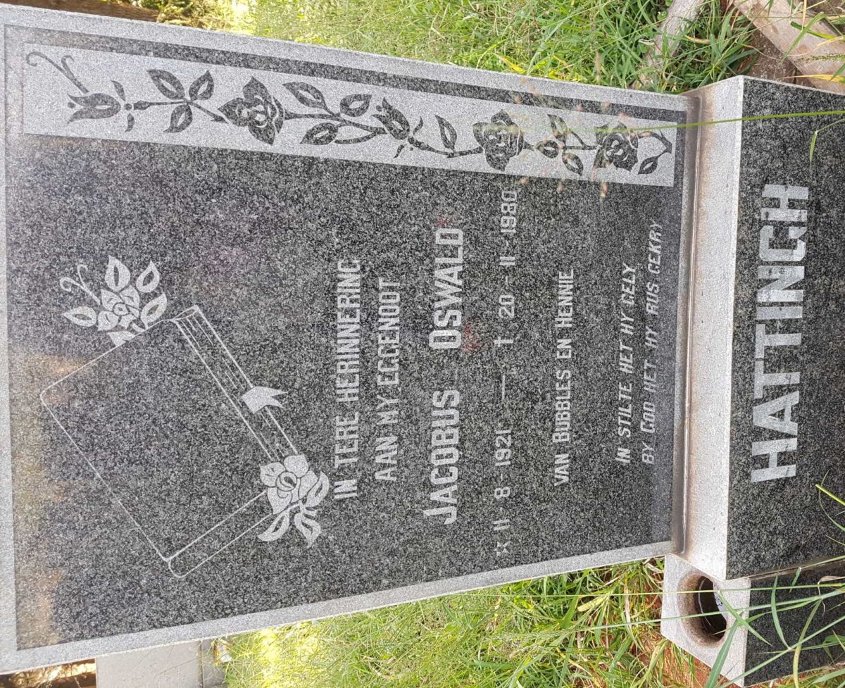 HATTINGH Jacobus Oswald 1921-1980