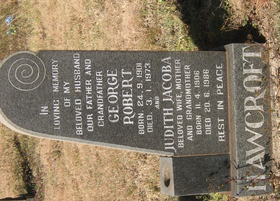 HAWCROFT George Robert 1901-1973 &amp; Judith Jacoba 1906-1986