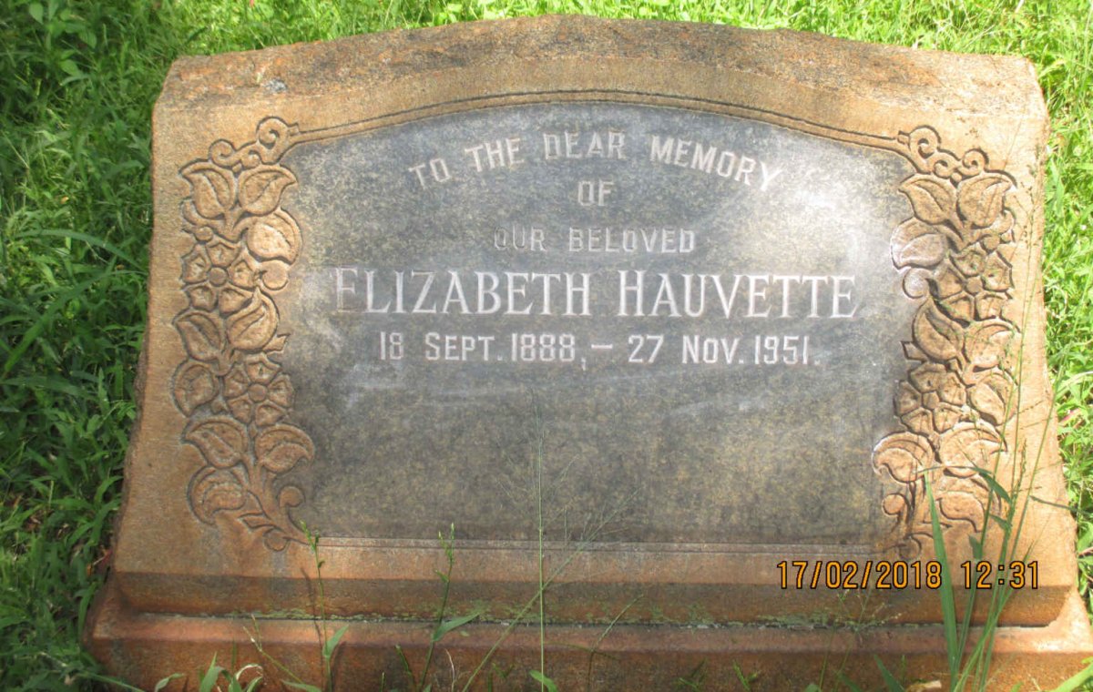 HAUVETTE Elizabeth 1888-1951