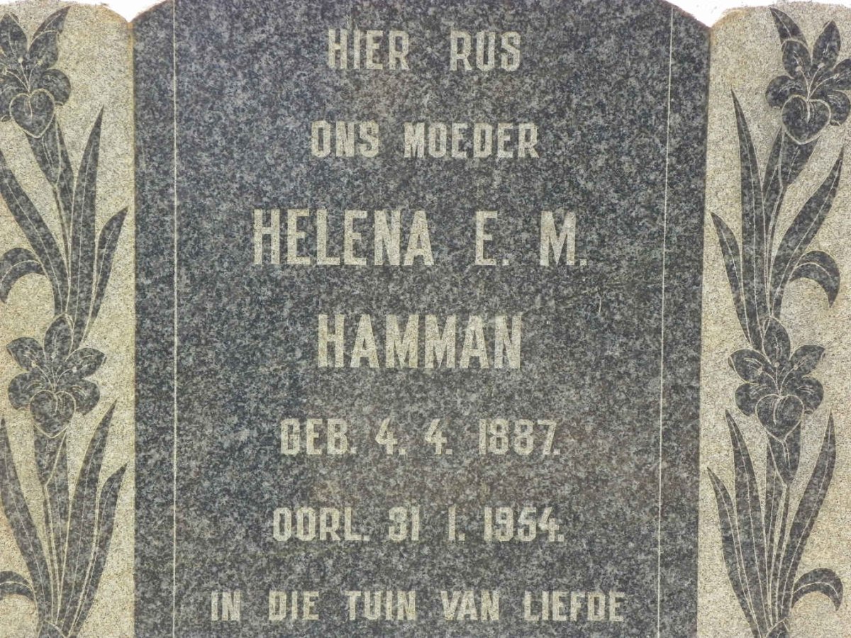 HAMMAN Helena E.M. 1887-1954