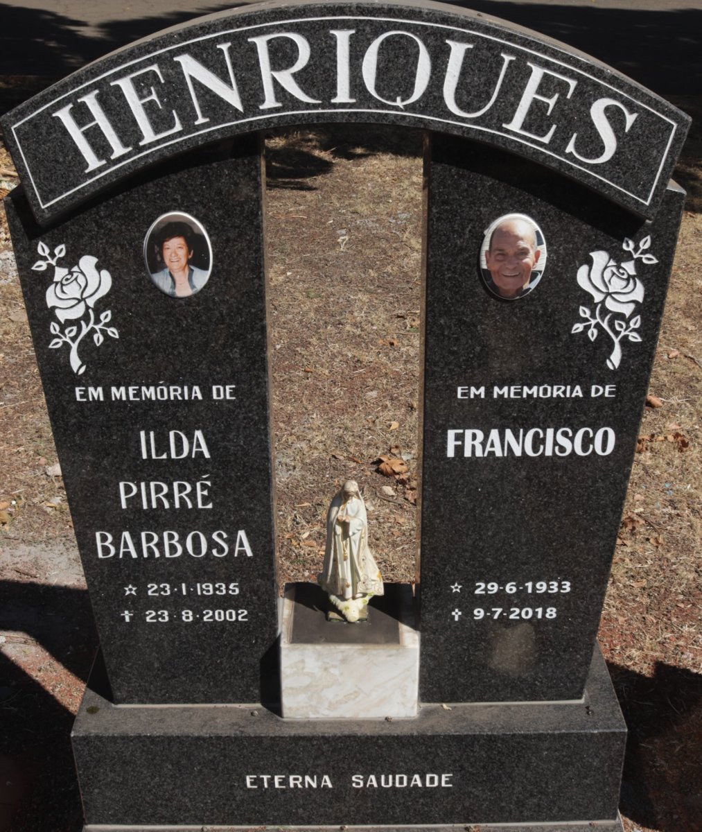 HENRIQUES Francisco 1933-2018 &amp; Ilda Pirre BARBOSA 1935-2002