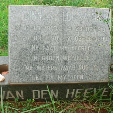 HEEVER Dinnie, van den 1903-1990 &amp; Louisa 1910-1990