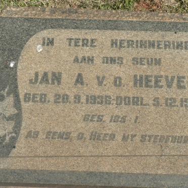 HEEVER Jan A., v.d. 1936-1958