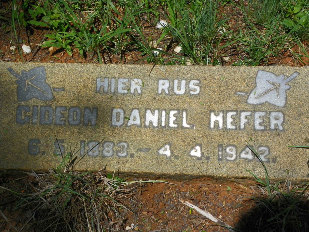 HEFER Gideon Daniel 1883-1942