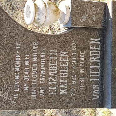 HEERDEN Elizabeth Kathleen, van 1925-1974