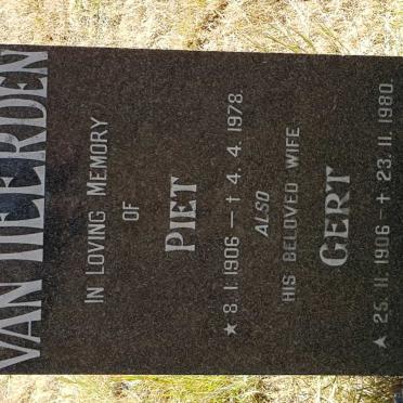 HEERDEN Piet, van 1906-1978 &amp; Gert 1906-1980